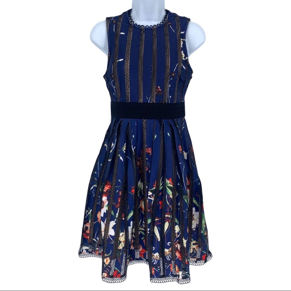 foxiedox Dress Womens Extra Extra Small Petite Blue Bryonia Mini Sleeveless